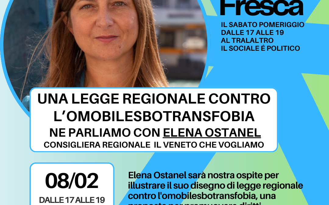 A mente Fresca – Sabato 8 febbraio con Elena Ostanel